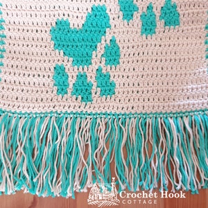 Crochet Pattern Puppy Paws Scarf, Mirror Mosaic Crochet PDF file Digital Download image 6