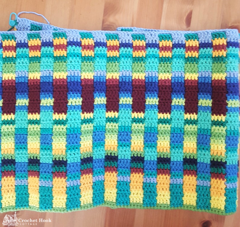 Temperature Blanket Crochet Pattern Lines and Stripes PDF Digital Download, includes colour charts and sheets for temperature tracking image 6