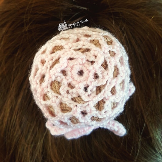 Crochet Hair Bun Covers Hair Snoods Acrylic Nylon Blend Etsy