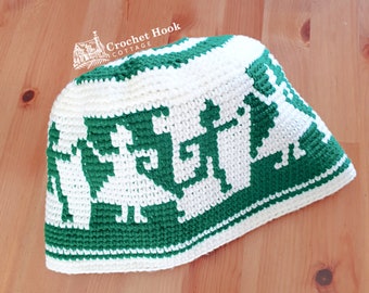 Messy Bun Character Beanie, Size Adult Medium, multiple colours available