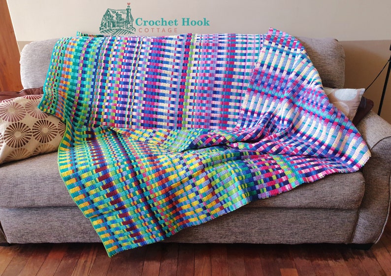 Temperature Blanket Crochet Pattern Lines and Stripes PDF Digital Download, includes colour charts and sheets for temperature tracking image 10