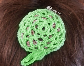 Crocheted Hair Bun Cover: 70s Style Snood, Ballerina Hair Accessory