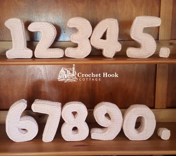 CROCHET PATTERN 3D Numbers 0 9 Soft Crochet Numbers PDF Etsy
