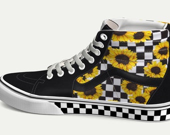 sunflower high top vans