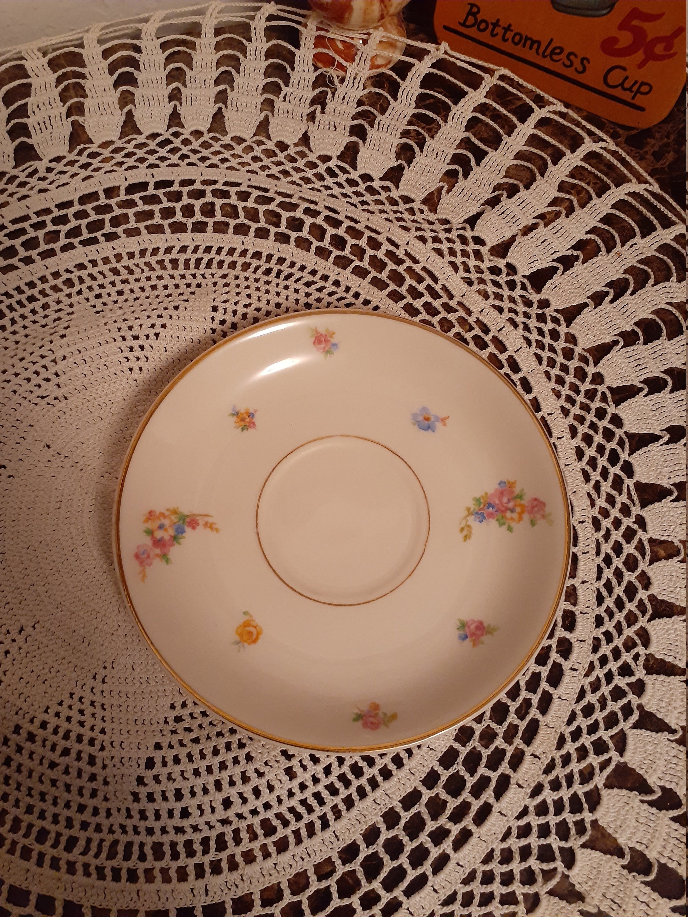 Vintage Warwick china saucer/trinket dish Etsy