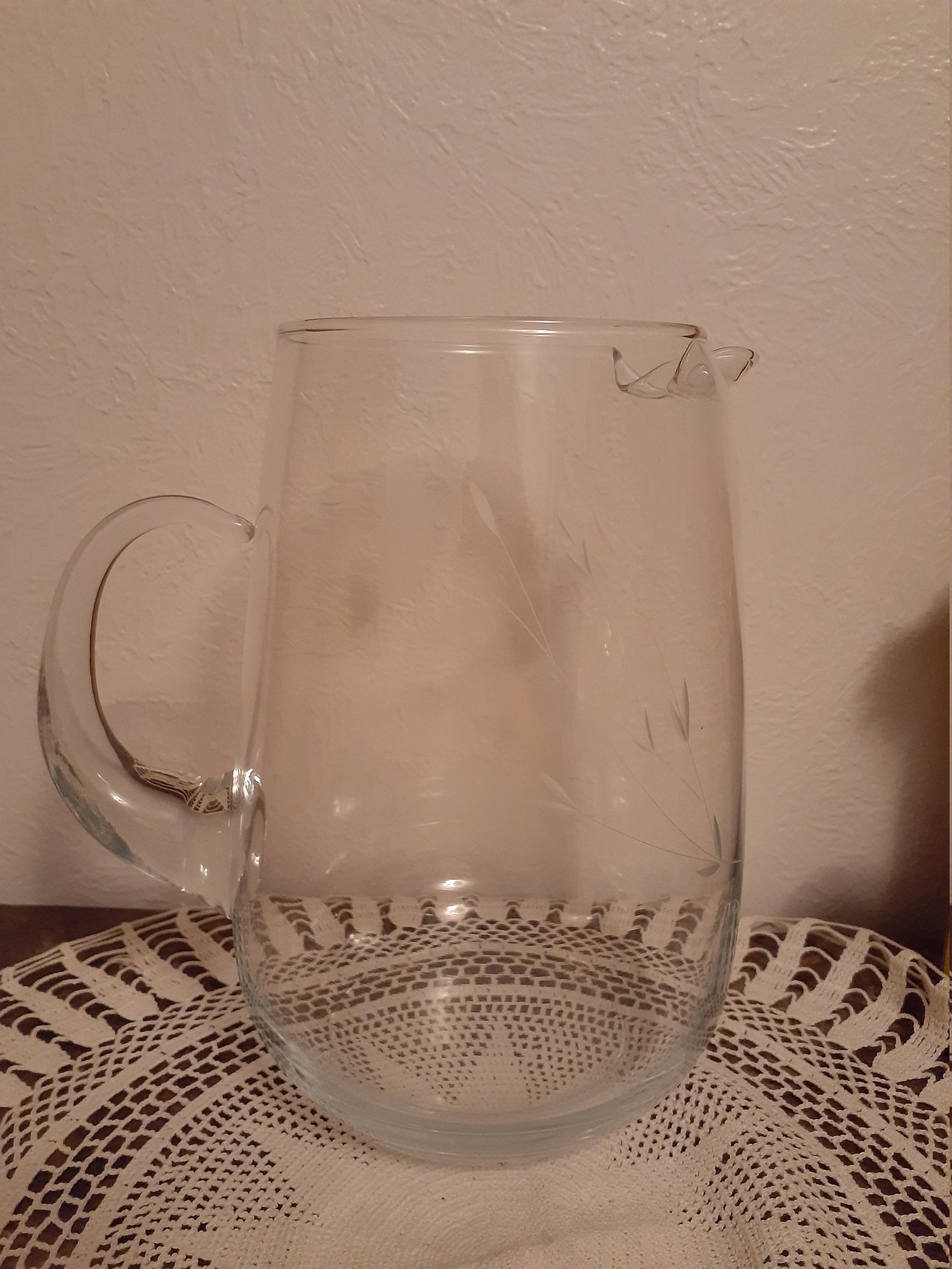 Vintage retired Princess House crystal pitcher Etsy
