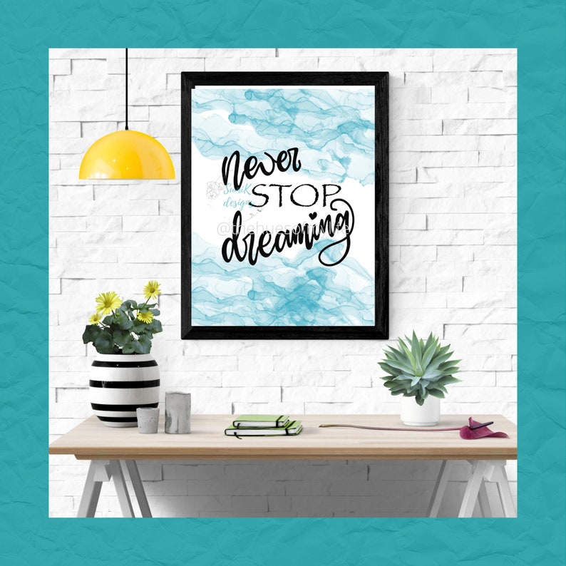 Quadro Motivazionale Con Citazione Ispiratrice – Stampa PET Lucida 30x40 Cm – Cornice In PVC – Per Casa E Ufficio