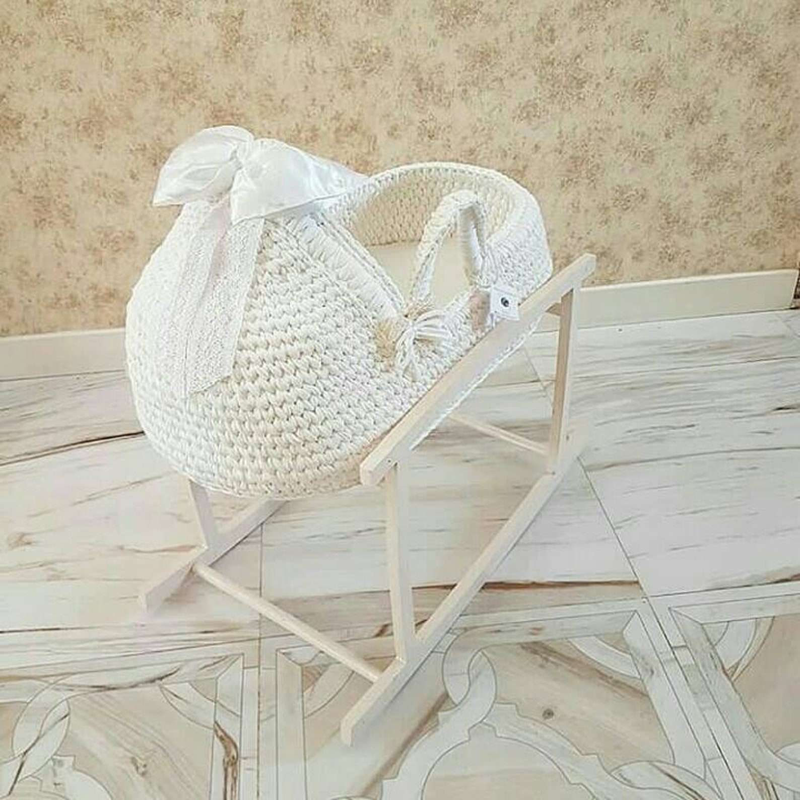 Royal SET Baby Moses Basket & Unisex Baby Blanket Baby Etsy