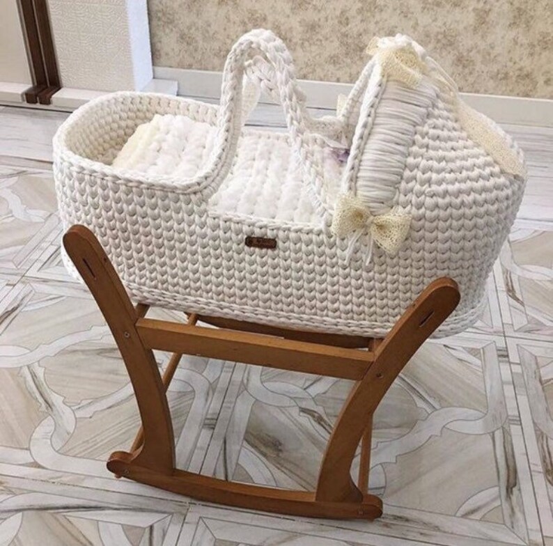 Baby Moses basket Wool Baby blanket Newborn Baby gift Etsy