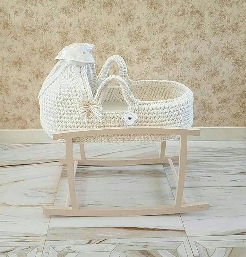 Royal SET Baby Moses Basket & Unisex Baby Blanket Baby Etsy