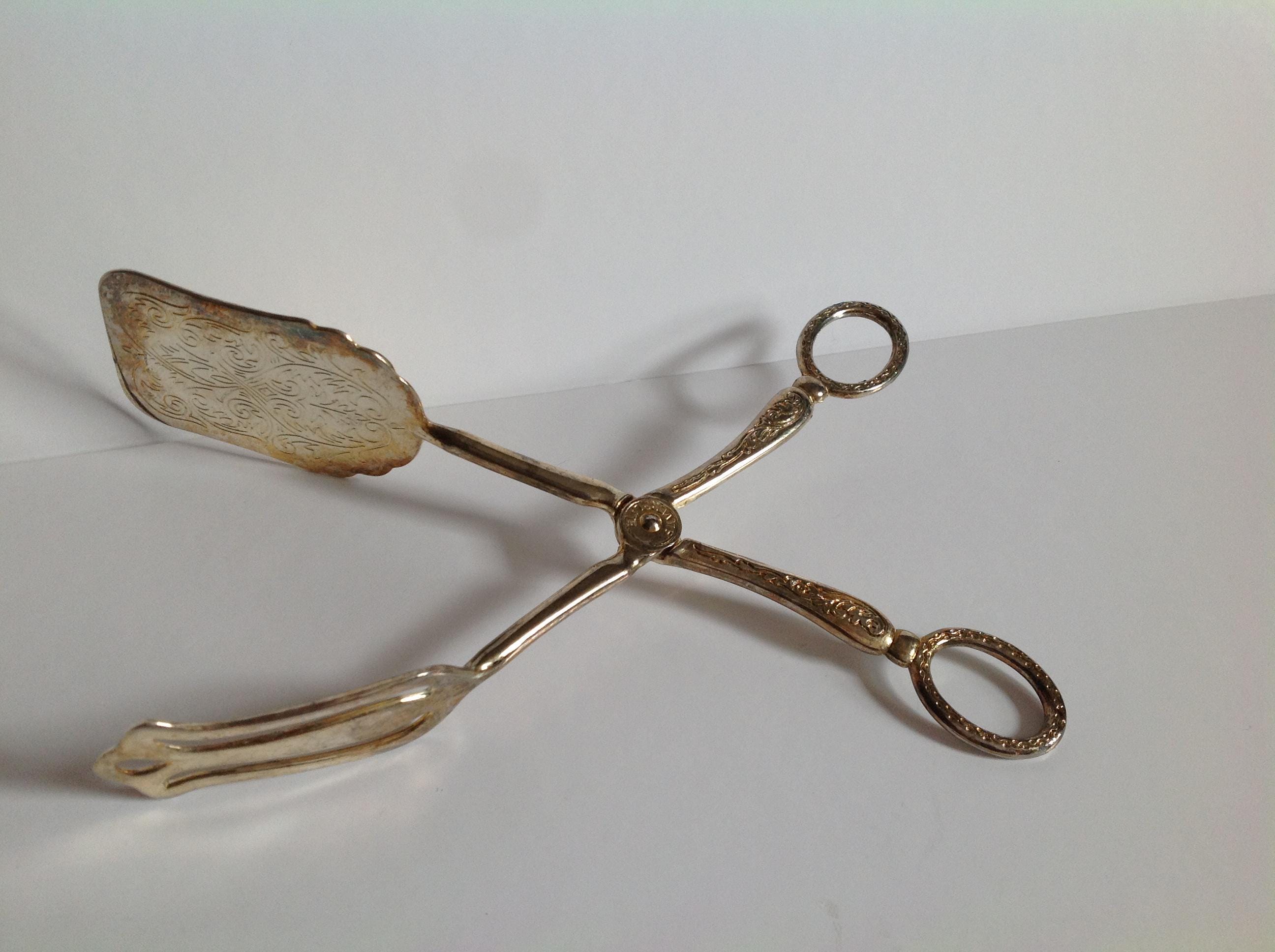 Vintage silver asparagus tongs - Etsy 日本