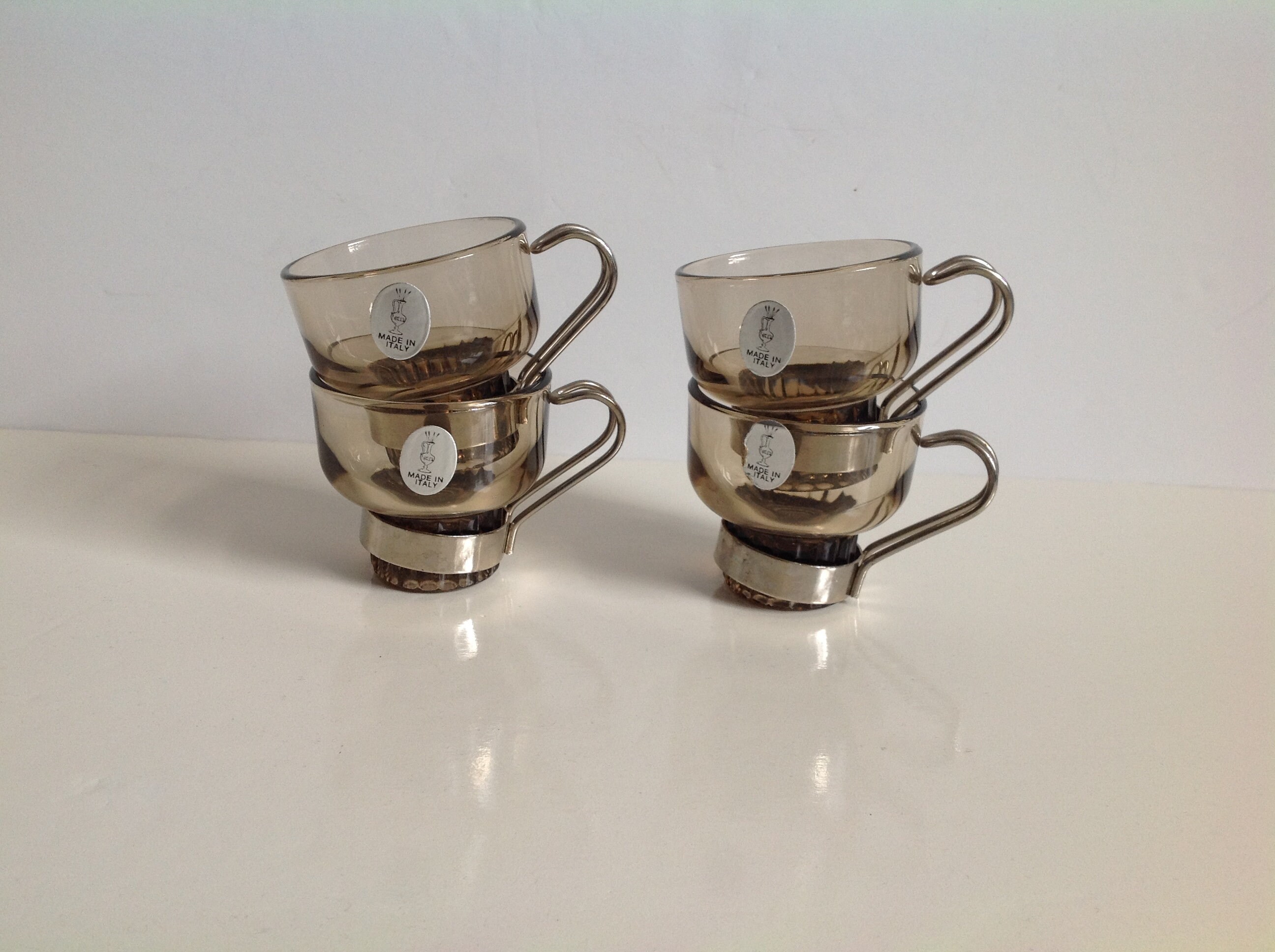 Tea Cups & Sets Drink & Barware Drinkware Italian LUBIANA Amber Glass