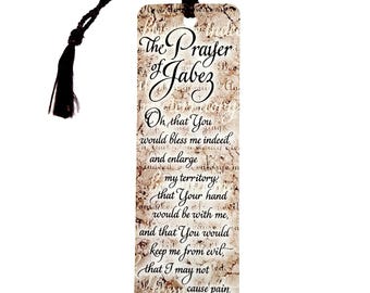 Vintage Y2k Prayer of Jabez Tassel Bookmark 1 Chronicles 4:10, Dicksons BKM-1170
