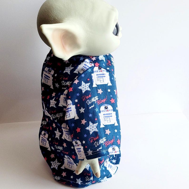 Conjunto para el Día de la Independencia para Baby Yoda de 28 cm (11") - Muñecos de peluche Grogu de Mattel - R2-D2 Bloop imagen 4