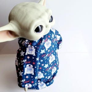 Conjunto para el Día de la Independencia para Baby Yoda de 28 cm (11") - Muñecos de peluche Grogu de Mattel - R2-D2 Bloop imagen 2