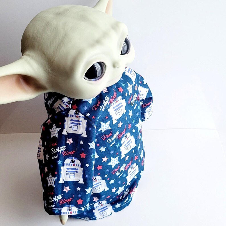 Conjunto para el Día de la Independencia para Baby Yoda de 28 cm (11") - Muñecos de peluche Grogu de Mattel - R2-D2 Bloop imagen 2