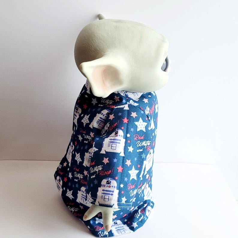 4th of July Outfit for 11" Grogu Baby Yoda Mattel Grogu plush Dolls, R2-D2 Bloop image 2