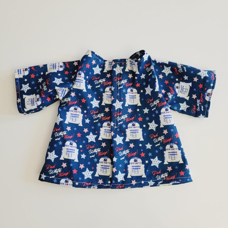 Fourth of July Outfit for 11" Baby Yoda Mattel Grogu plush Dolls- R2-D2, Bowtie. image 5