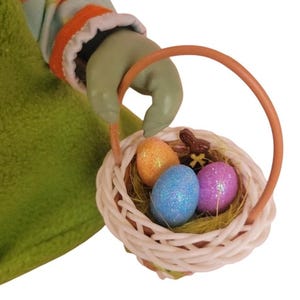 Easter Outfit for 7.5" Baby Yoda Grogu Plush Bunny Ears Basket Eggs Carrot Print Bild 11
