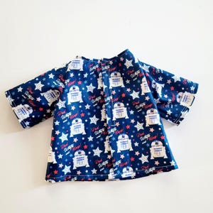 July 4th Outfit for 11" Baby Yoda Mattel Grogu plush Dolls, R2-D2 red white blue image 6