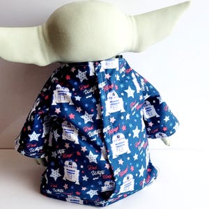 4th of July Outfit for 11" Grogu Baby Yoda Mattel Grogu plush Dolls, R2-D2 Bloop image 4