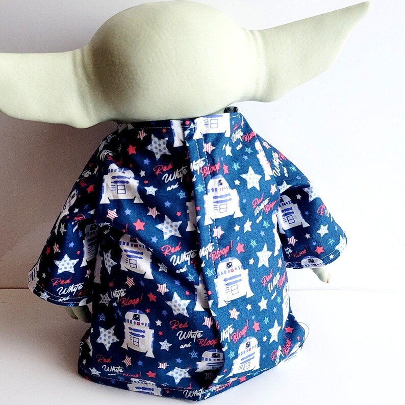 4th of July Outfit for 11" Grogu Baby Yoda Mattel Grogu plush Dolls, R2-D2 Bloop image 4