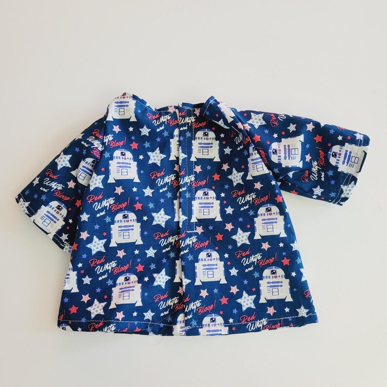 4th of July Outfit for 11" Grogu Baby Yoda Mattel Grogu plush Dolls, R2-D2 Bloop image 5