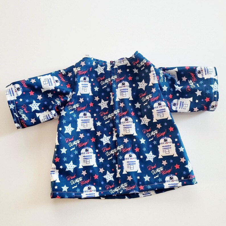 4th of July Outfit for 11" Grogu Baby Yoda Mattel Grogu plush Dolls, R2-D2 Bloop image 6