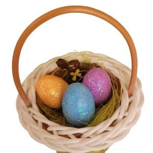 Easter Outfit for 7.5" Baby Yoda Grogu Plush Bunny Ears Basket Eggs Carrot Print Bild 7