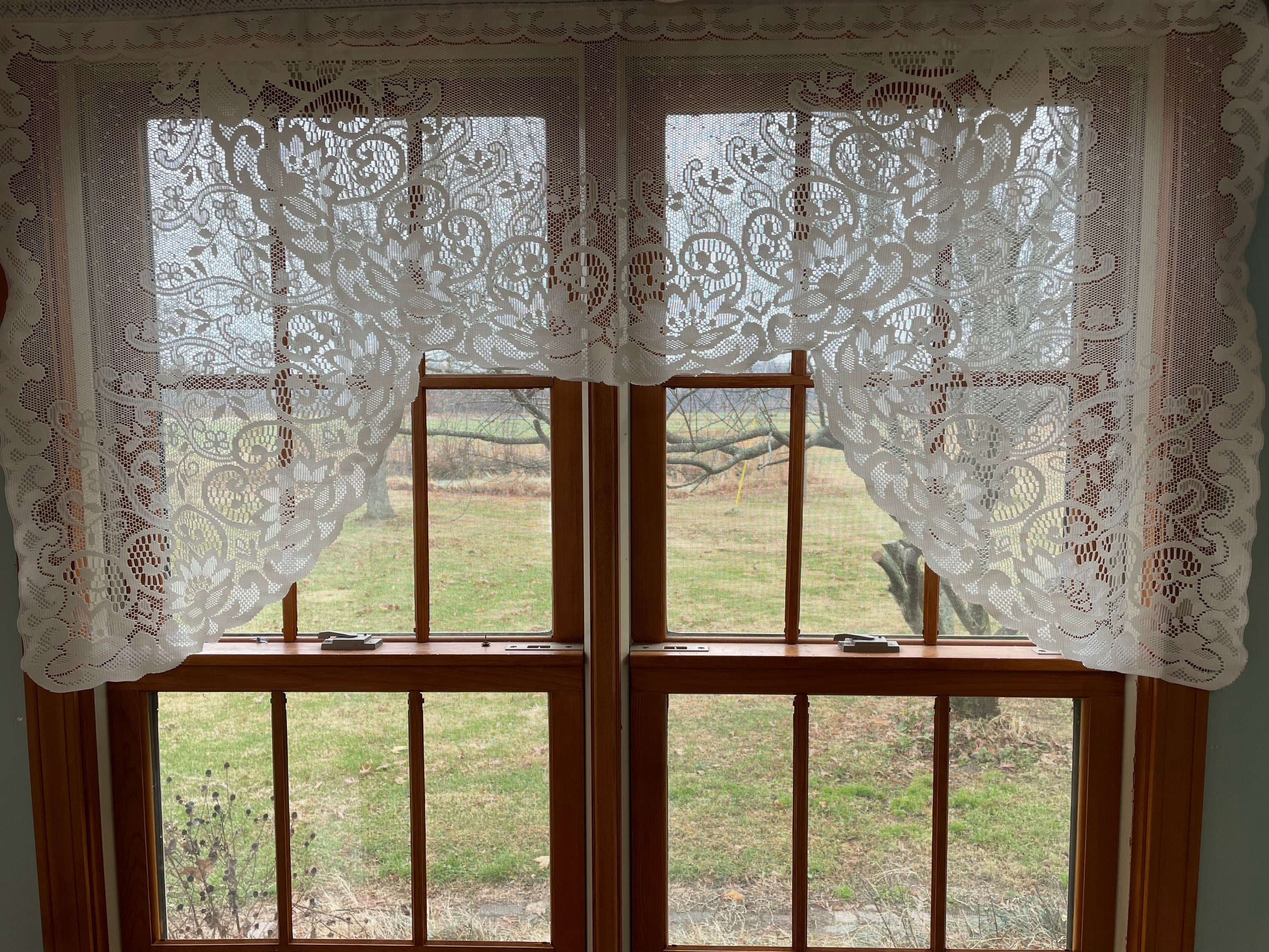 Vintage Lace Valance With Scalloped Swags in a Water Lily Etsy