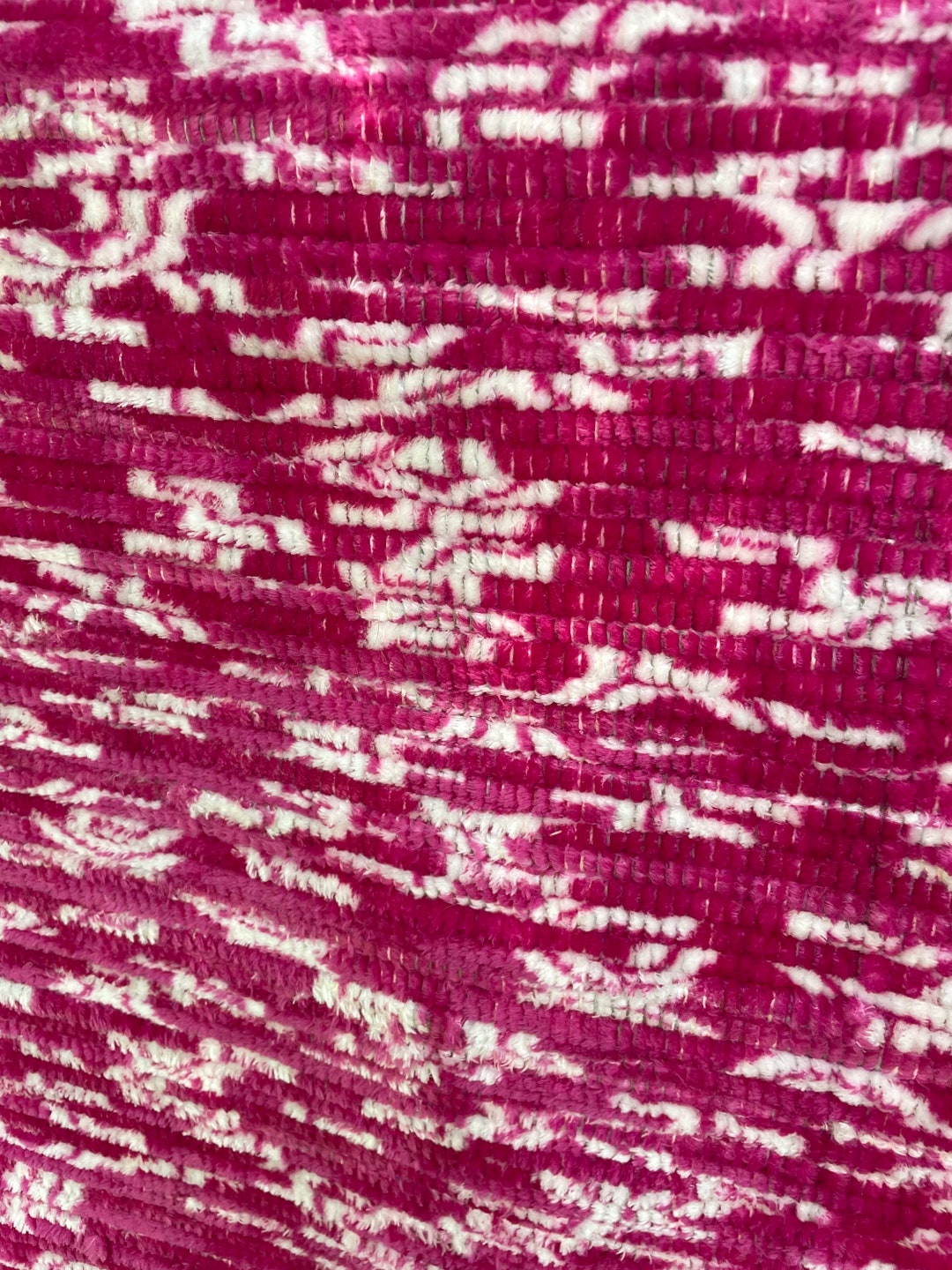 Hand Woven Pink Rug “dream Pink” Fuchsia Hot Pink and Bits of White. so ...