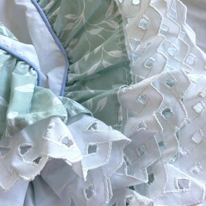 Vintage 1990’s floral tieback curtains French Country Flower Garden floral window valance, panels, Choose below pieces to fit your needs flat sheet 81x96