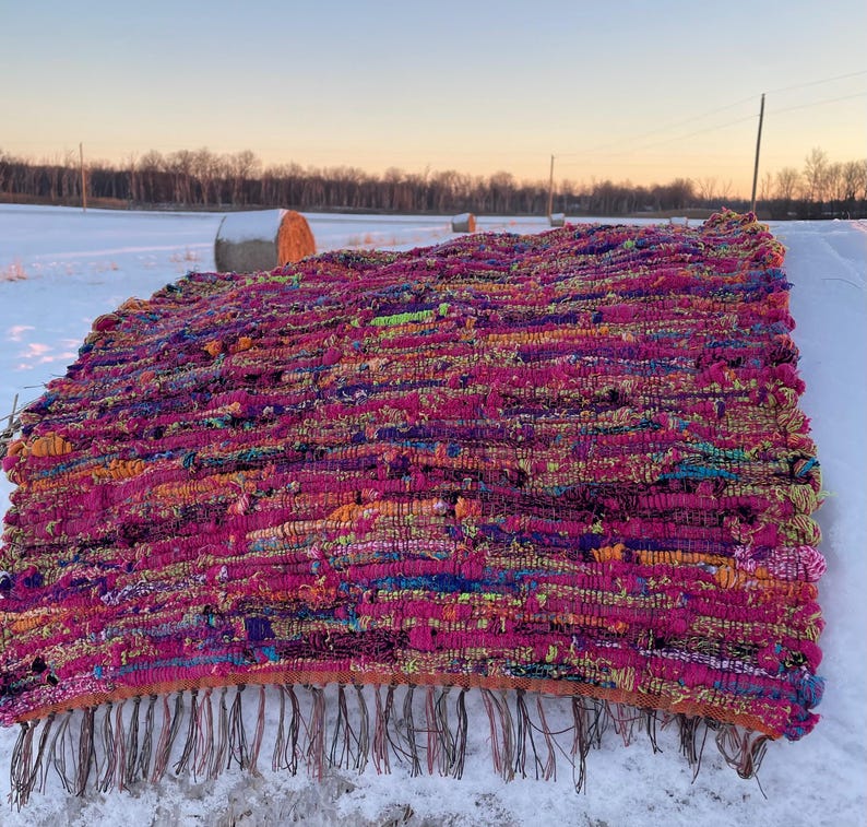 Sprinkles Rug Beautiful Colorful Rag Rug “confetti Cake Sprinkles” Thick Hand Woven ...