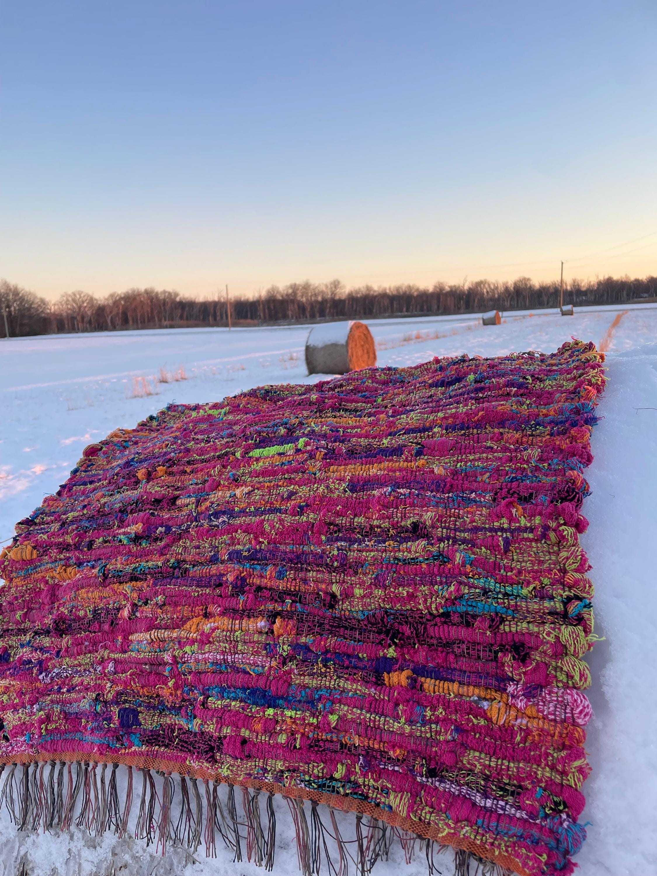Sprinkles Rug Beautiful Colorful Rag Rug “confetti Cake Sprinkles” Thick Hand Woven ...