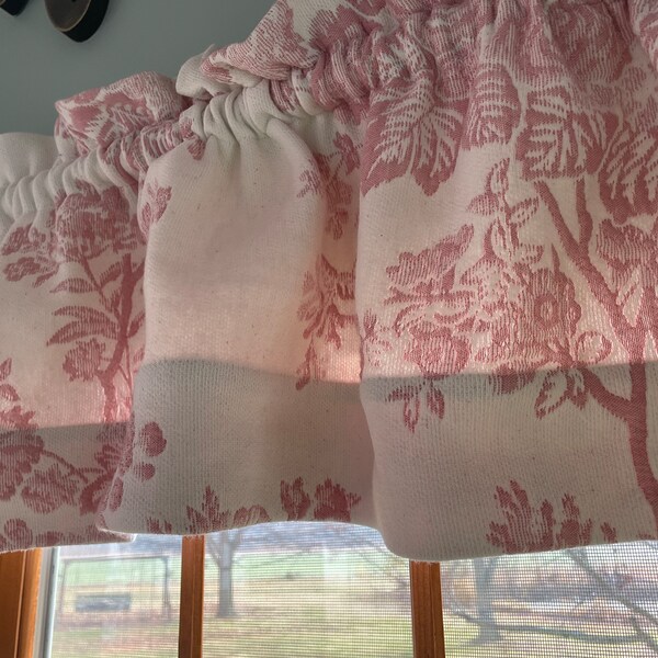 Pink Toile Curtains Etsy