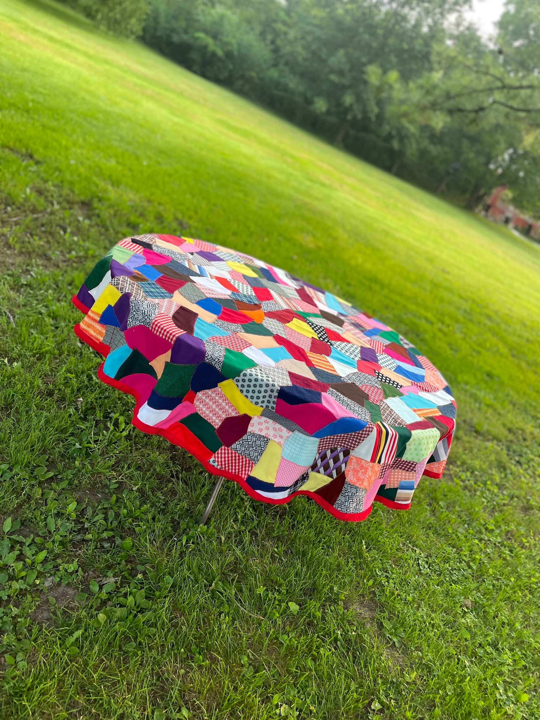 Choice of Vintage Tablecloths 1960's and 1970's Patchwork Crazy Quilt ...