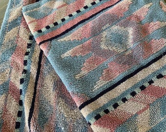 Vintage Sculpted Hand Towels for Bath orange gold pink blue purple 1960’s, 70’s, 80’s and 90’s cottage core towels for bathroom so pretty!