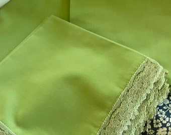 Choice Vintage tablecloths 1960's 1970's harvest gold 67” long or 116” long (almost 10 feet!) in avocado green