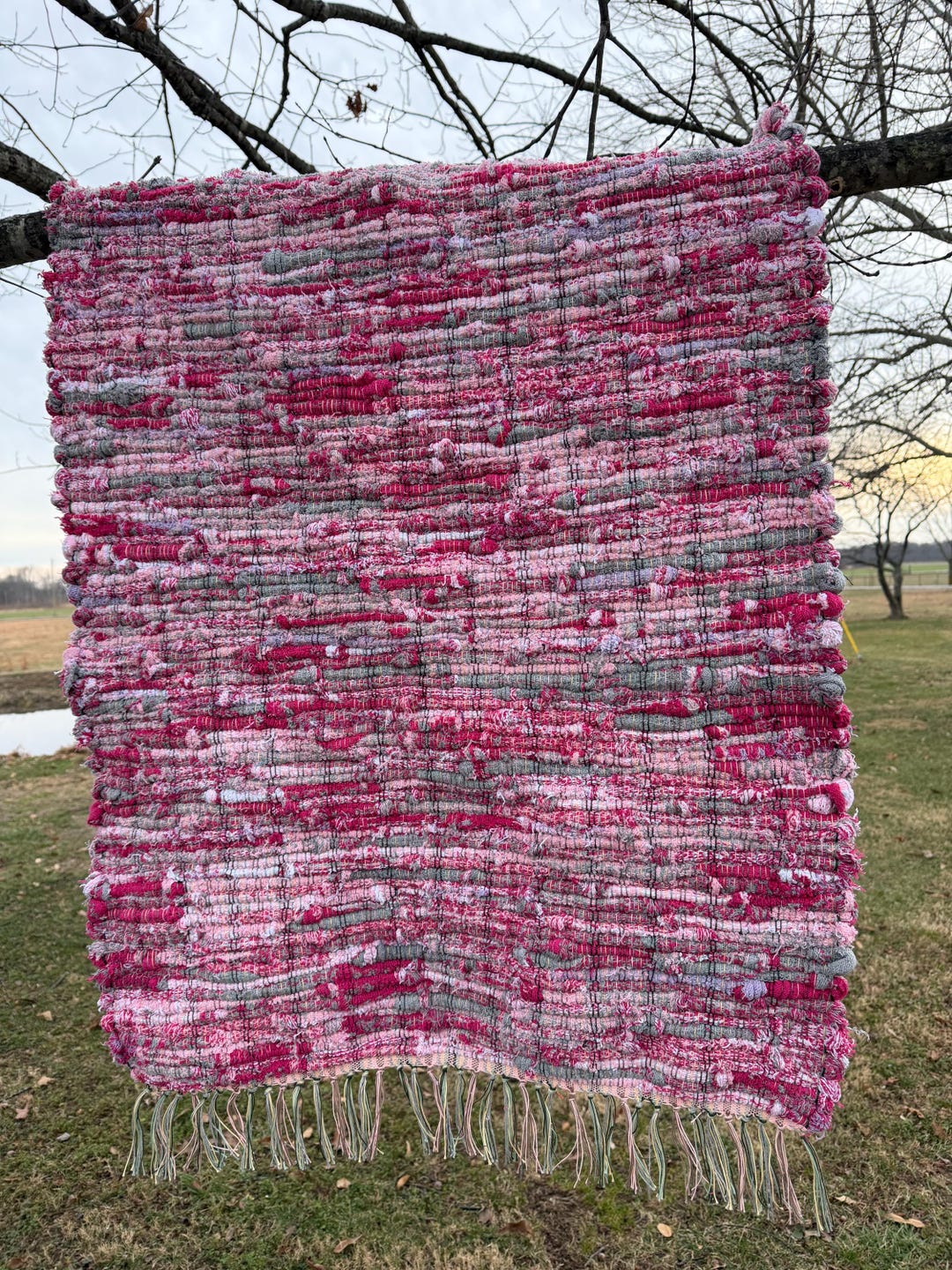 Lavender Rag Rug Handmade Rag Rug “cotton Candy” Thick and Heavy Hand Woven Sock Looper ...