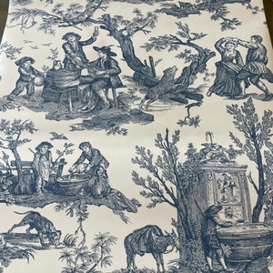 Beau papier peint pour revêtements muraux York, toile de Delft, bleu des années 1990. 1 rouleau couvre 56 pieds carrés Pieds 3 rouleaux disponibles