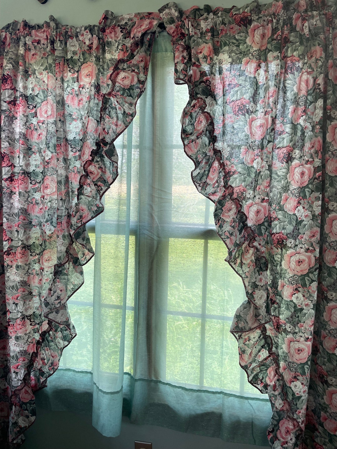 Priscilla Curtain Swags Wide Ruffle French Country Priscilla Etsy