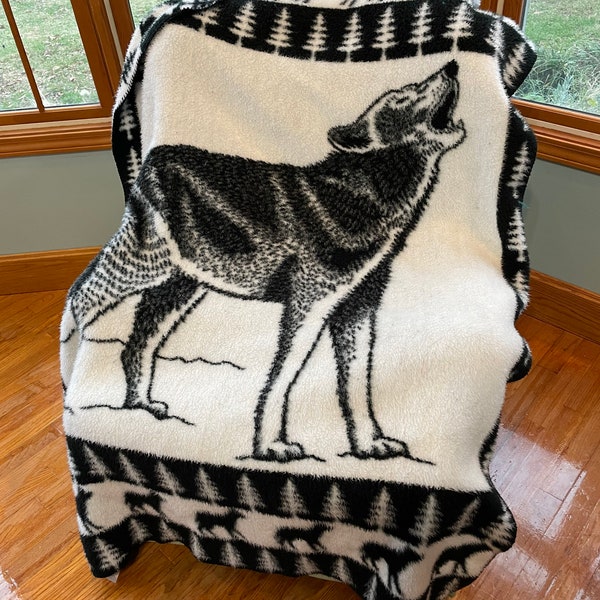 Wolf Blanket Etsy