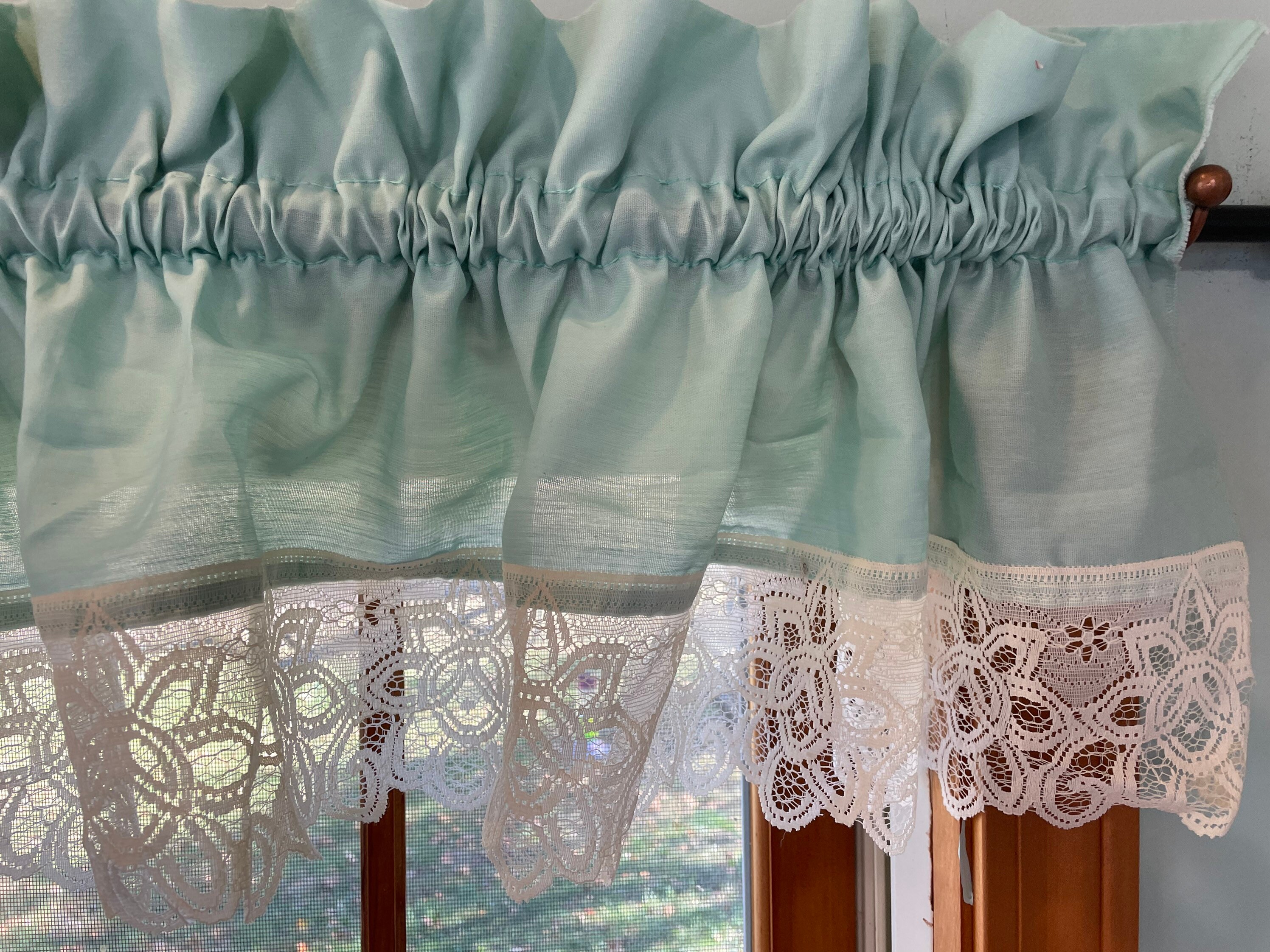 Mint Green Kitchen Curtains Etsy