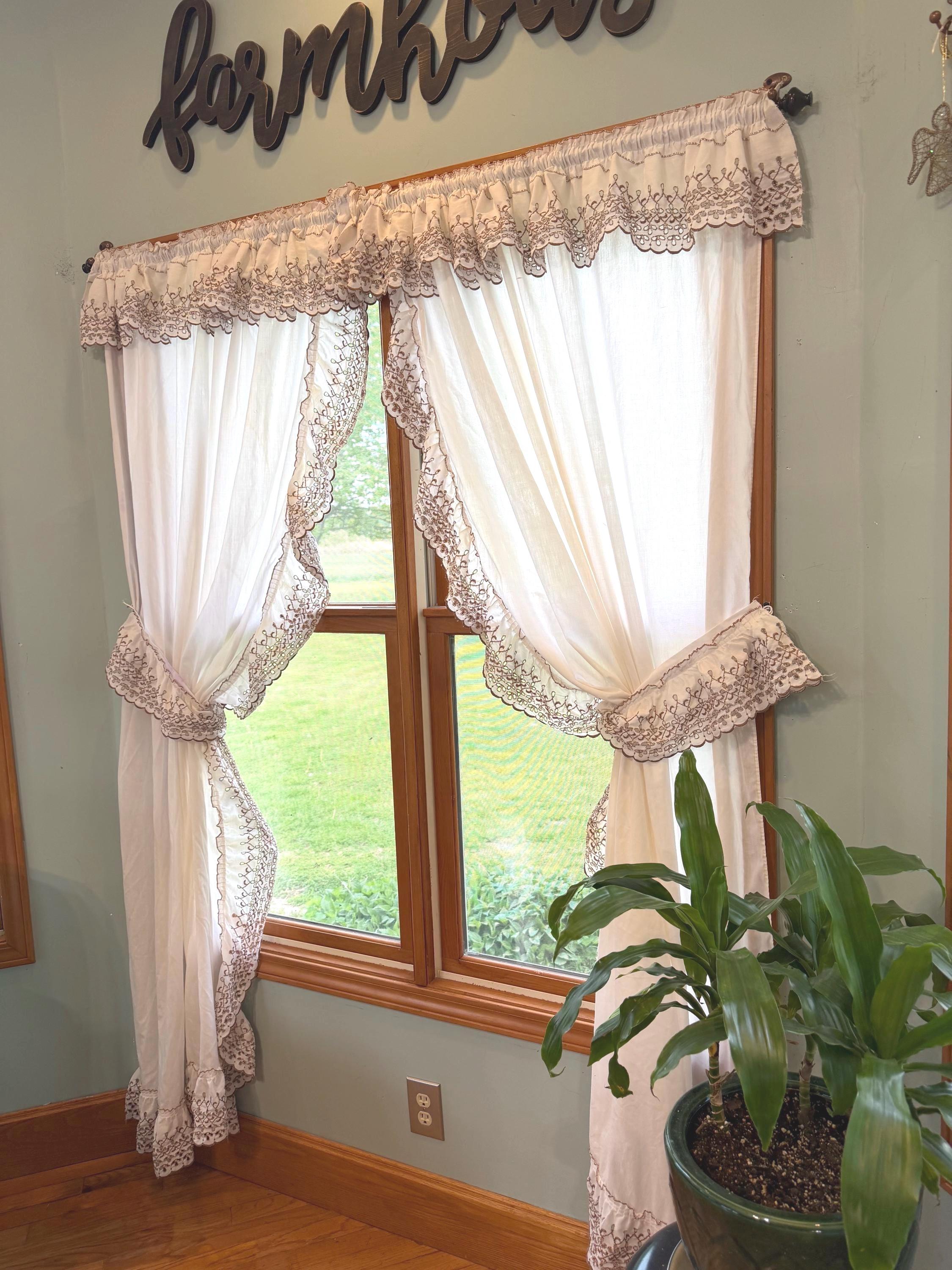 Vintage Sears Kitchen Window Curtain - Etsy