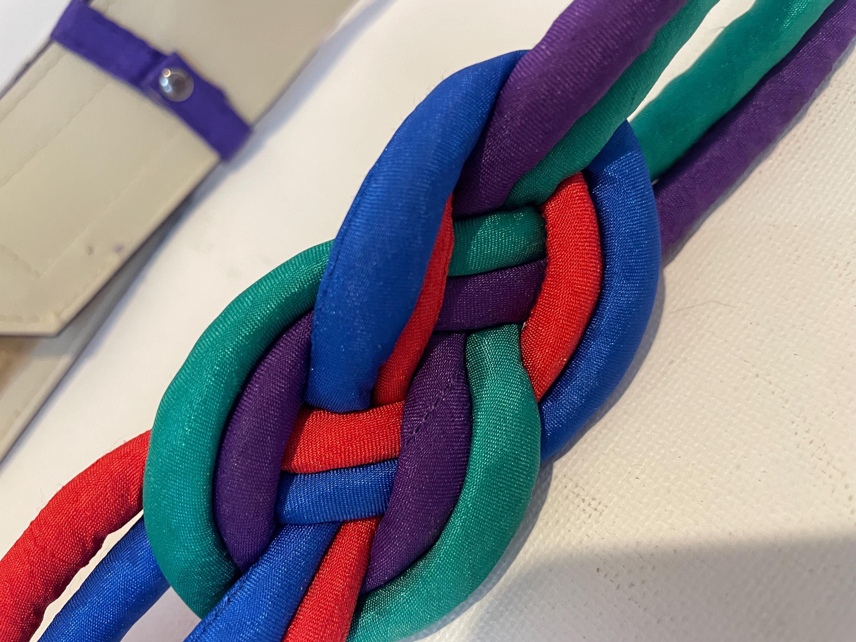 Vintage 80’s Festival Fancy Beaded Wide Twist Rope Cinch Elastic Belt Rope Wide Belts for Women for sale | eBay main image 4