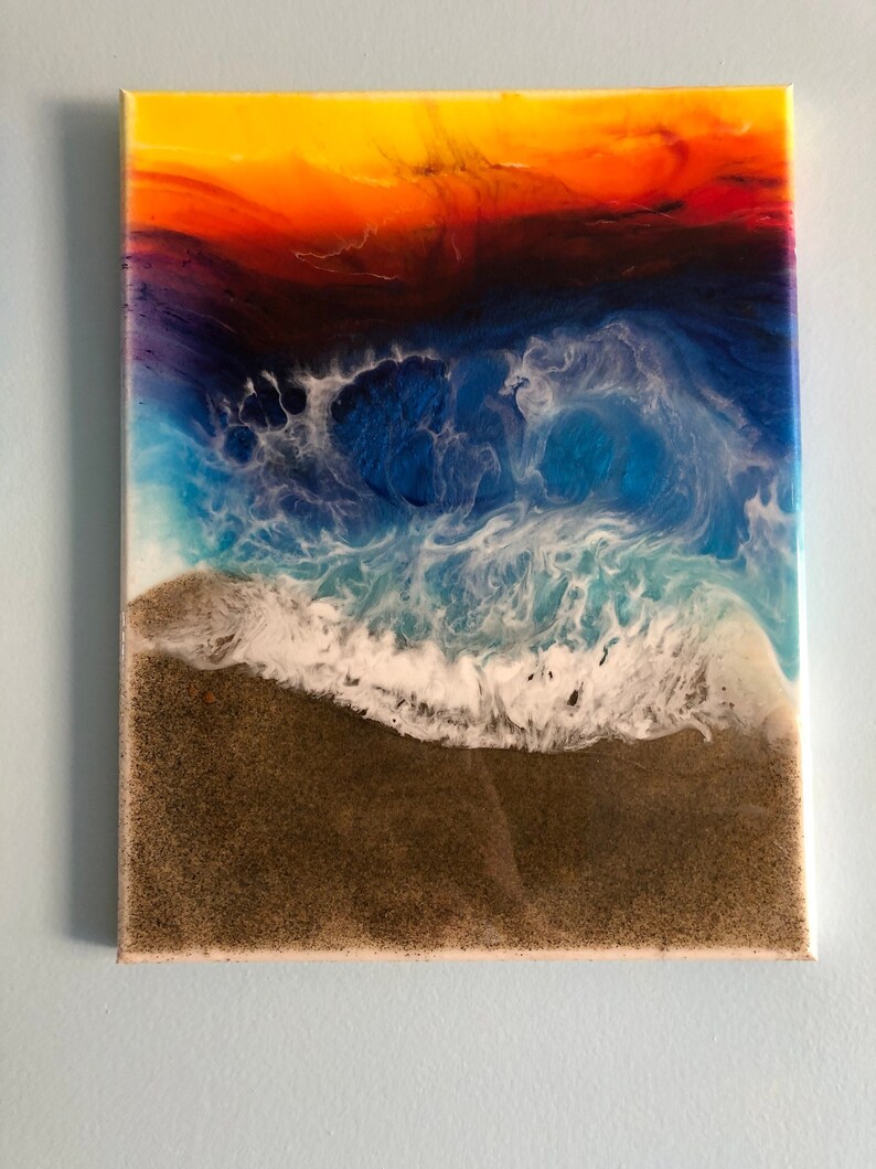 Epoxy Beach Art Etsy