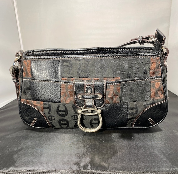 Etienne Aigner Signature Black and Brown Patchwor… - image 1