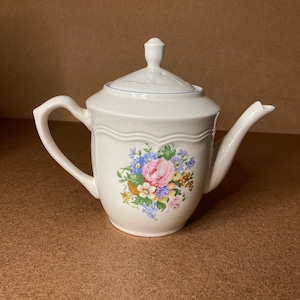 Tabletops Unlimited Vintage Victoria Floral Tea Pot
