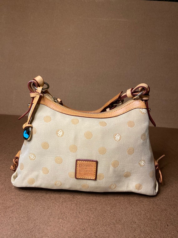 DOONEY & BOURKE Vintage Signature DB Brown Polkadot Fabric 