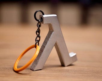 Half Life Lambda Keychain- Cast Aluminium